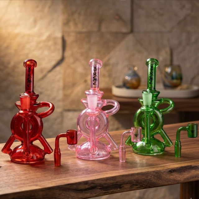 Xtreme | 7" Recycler Dab Rig Bong [XTR-MY005] – Box of 12 Glass Bong Canadian Distributor