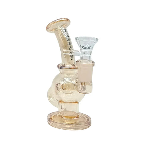POSH | 4.8" Colorful Electorplate Mini Glass Bongs (PG1176) Glass Bong The MST Champagne