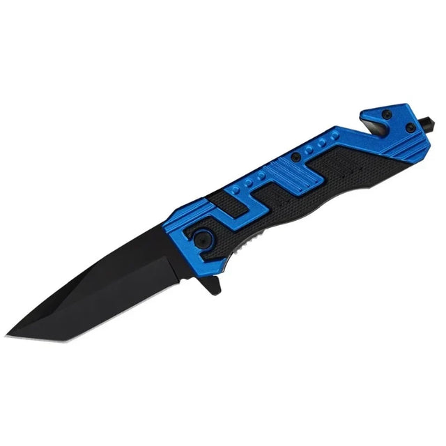 MSK047 - Blue & Black Angular Folding Knife Folding Knife The MST Default Title