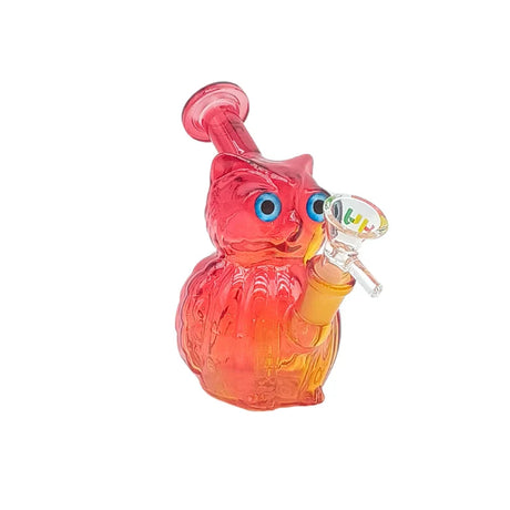 HYDRO | 4.5" Owl Shape Color Glass Mini Rig (MST209) Glass Rig The MST Yellow