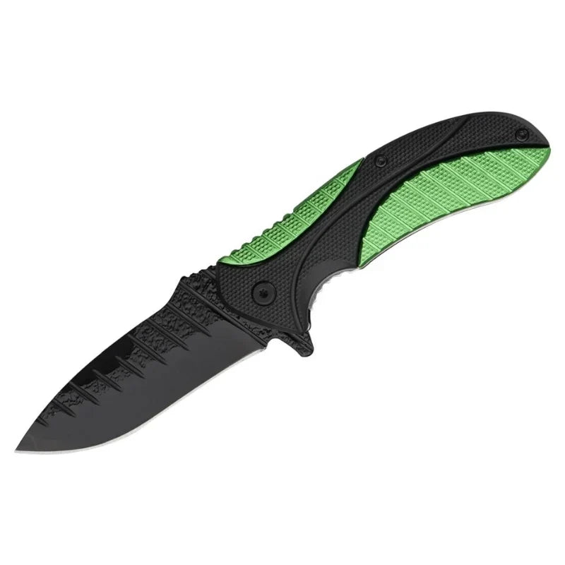 MSK052 - Green & Black Textured Folding Knife Folding Knife The MST Default Title