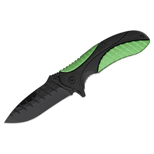 MSK052 - Green & Black Textured Folding Knife Folding Knife The MST Default Title