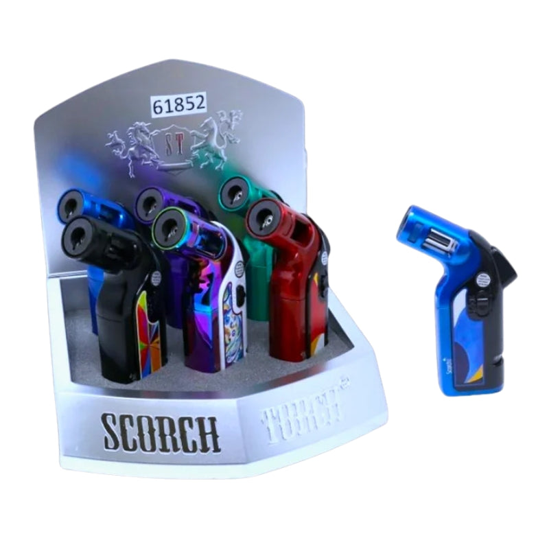 61852-1 - 4.25” Single FlameCigar & Cigarette Torch Lighter w/ Cigar Punch - 6/display Torch The MST Default Title