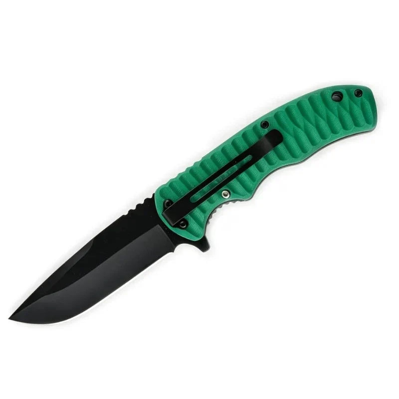 MSK063 - Green & Black Textured Folding Knife Folding Knife The MST Default Title