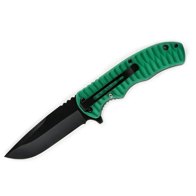 MSK063 - Green & Black Textured Folding Knife Folding Knife The MST Default Title