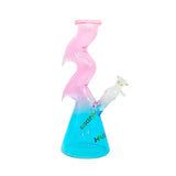 HYDRO | 10.4" Zig-Zag Beaker Glass Bong (MST224) Glass Bong The MST Pink + Blue