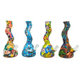 10.5“ Twisted Silicone Bong with Glass Bowl-Assorted (MST243) Resin · Silicone · Plastic Bong The MST