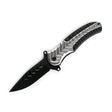 MSK084 - Silver & Black Textured Folding Knife Folding Knife The MST Default Title
