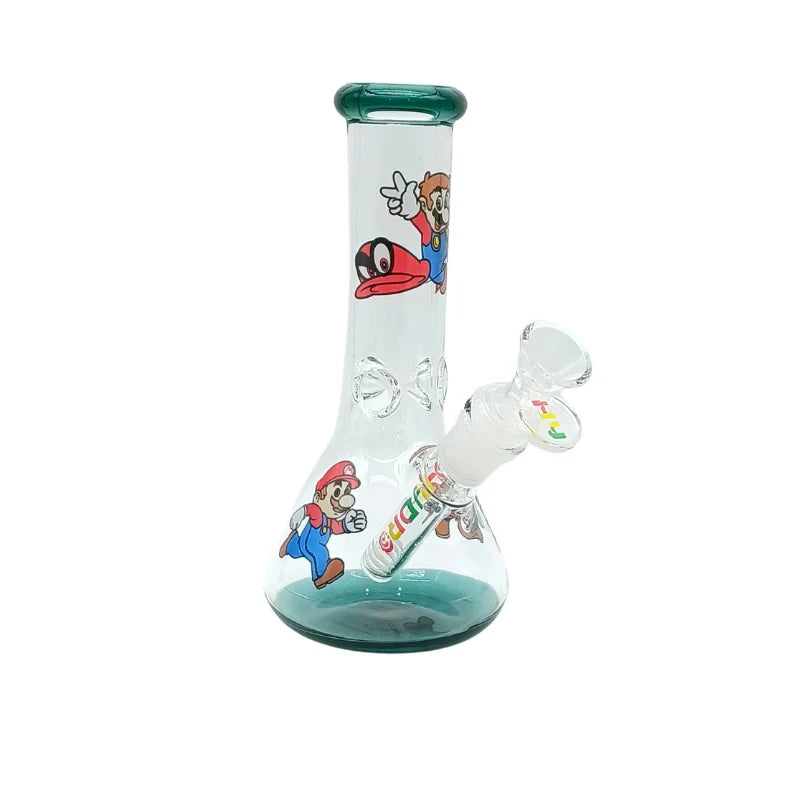 8" Mini Beaker Glass Bong (MST227) Glass Bong The MST Lake Green