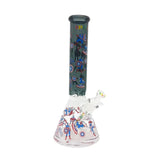 HYDRO | 14" Beaker Super Heron Glass Bong (MST225) Glass Bong The MST Transblack