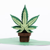 Intricate Greetings | Cannabis Leaf 3D Pop-Up Holiday Card Holiday · Anniversary Intricate Greetings