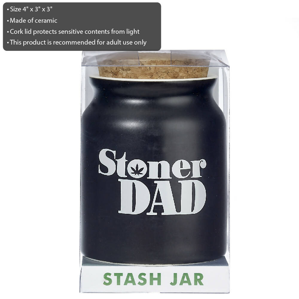 STONER DAD STASH JAR - WHITE LETTERS