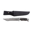 Xtreme | 12″ Damascus-Style Hunting Knife – Fixed Blade with Wood & Steel Handle (XTR-HKN090) Fixed Blade Knife Canadian Distributor