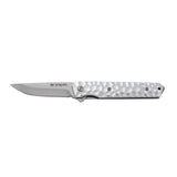 Xtreme | 8.07″ Pocket Knife – Folding Drop Point Blade with Aluminum Handle & Glass Breaker (XTR-HKN131) Folding Knife Canadian Distributor Silver