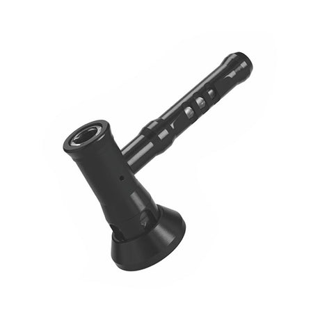 6" Pipe -Aluminum+Glass, Black Color Hammer Shape [YD1700]