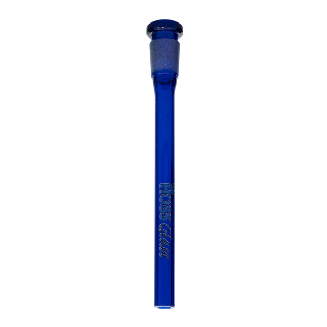 Hoss Glass | 6.25" Flush Mount Open Ended full Colour Downstems [YX23C] Downstem · Bowlstem Smoking Cat Distribution Blue