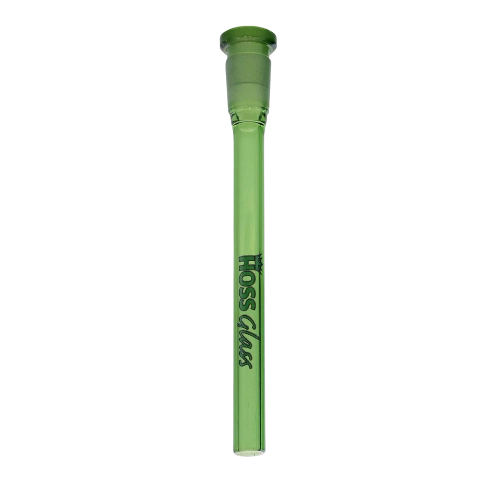 Hoss Glass | 6.25" Flush Mount Open Ended full Colour Downstems [YX23C] Downstem · Bowlstem Smoking Cat Distribution Green