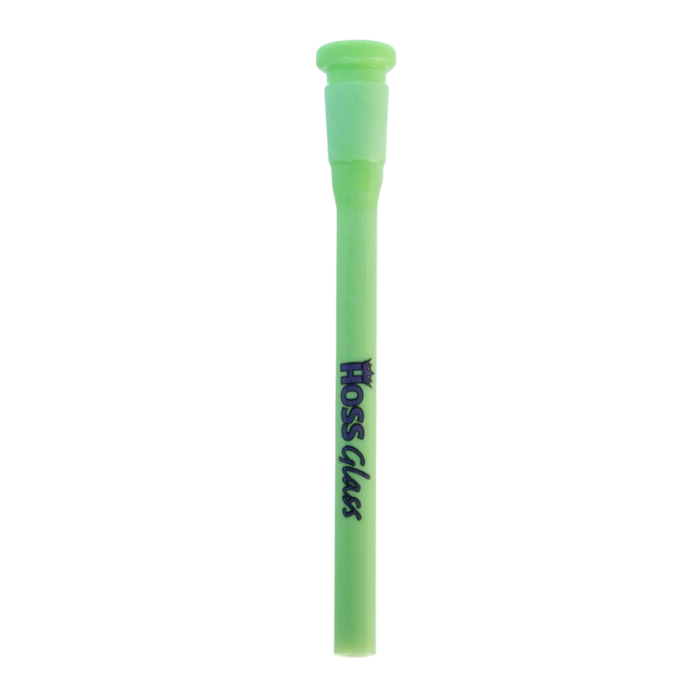 Hoss Glass | 6.25" Flush Mount Open Ended full Colour Downstems [YX23C] Downstem · Bowlstem Smoking Cat Distribution Milk Green