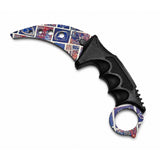 7.5" Non-Sharpened Practice Karambit Knife with Sheath – Assorted Designs