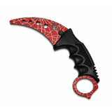 7.5" Non-Sharpened Practice Karambit Knife with Sheath – Assorted Designs