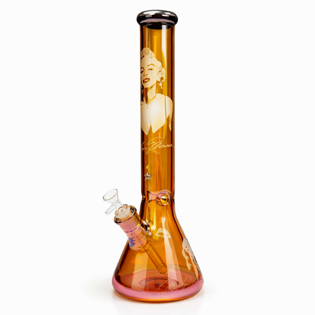 Z18" 7mm Glass Beaker Bong with Monroe Design and Ice Catcher Glass Bong 777 Smoke