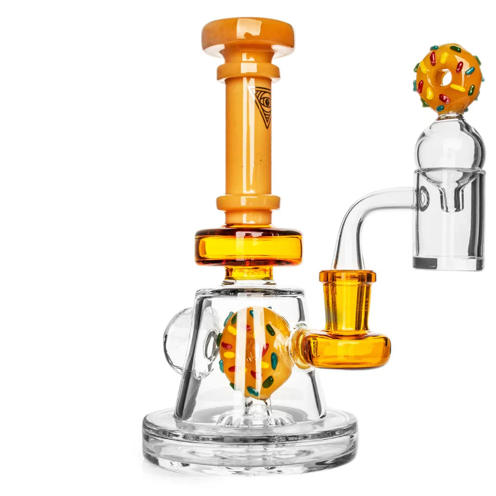 Red Eye Glass® | 8" Freshly Baked Concentrate Rig Set [2436JY] Glass Rig Smoking Cat Distribution