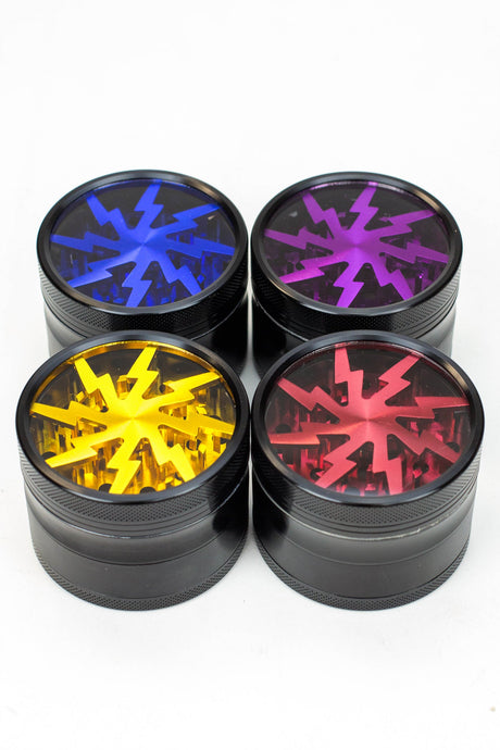 Acid Secs Aluminum 4 Parts grinder with color acrylic window- - One Wholesale