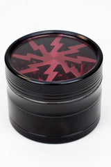 Acid Secs Aluminum 4 Parts grinder with color acrylic window-Red - One Wholesale