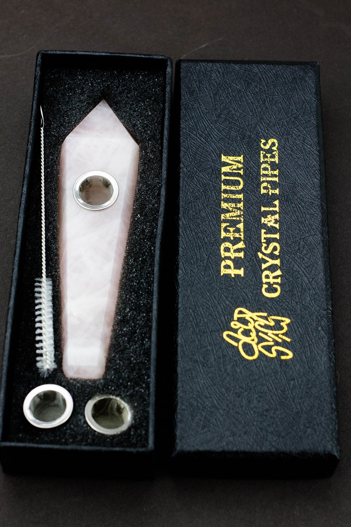 Acid Secs - Pink Rose Quartz Smoking Pipe Quartz · Stone Pipe Acid Secs Productions Inc. Pink Rose Quartz