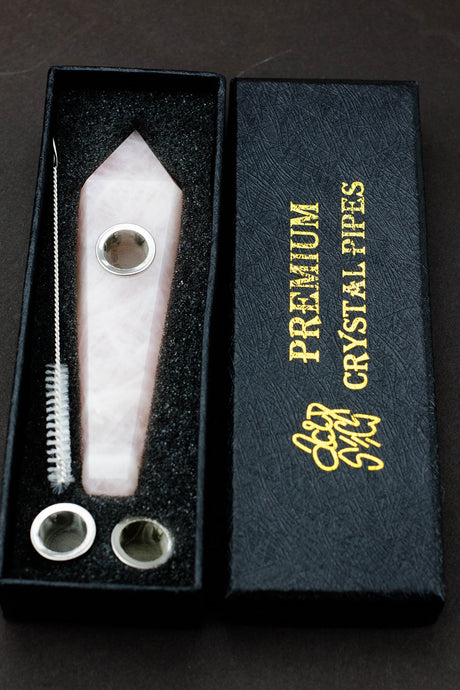Acid Secs - Pink Rose Quartz Smoking Pipe Quartz · Stone Pipe Acid Secs Productions Inc. Pink Rose Quartz