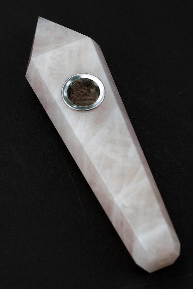 Acid Secs - Pink Rose Quartz Smoking Pipe Quartz · Stone Pipe Acid Secs Productions Inc.