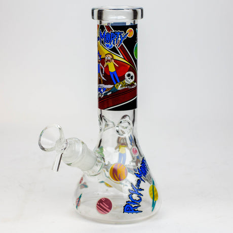 8" NM  Cartoon glass water bong - Glow in the dark