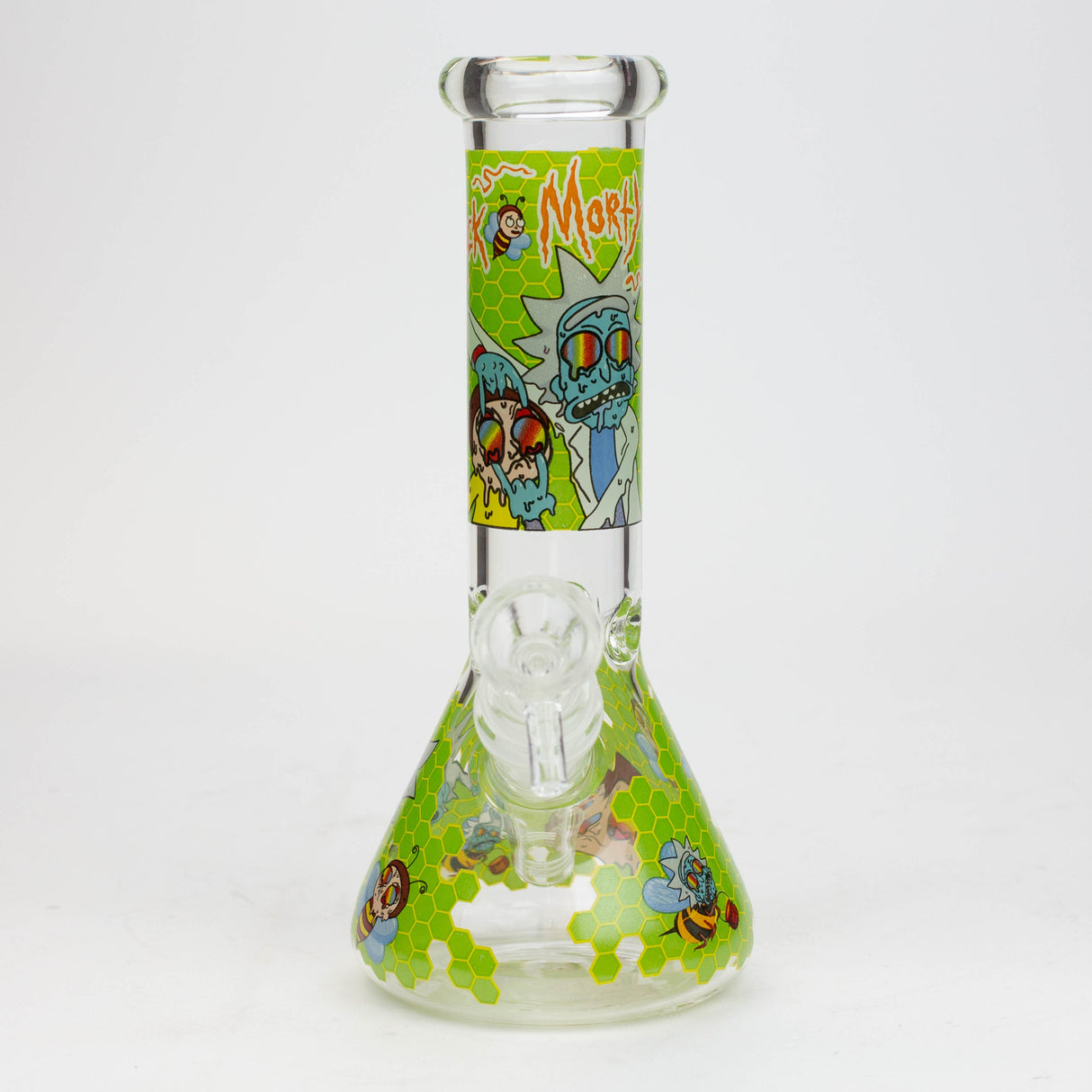 8" NM  Cartoon glass water bong - Beehive