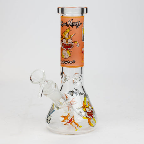 8" NM glass water bong - Glow In the dark