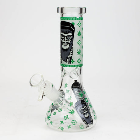 8" Gorilla cartoon glass water bong