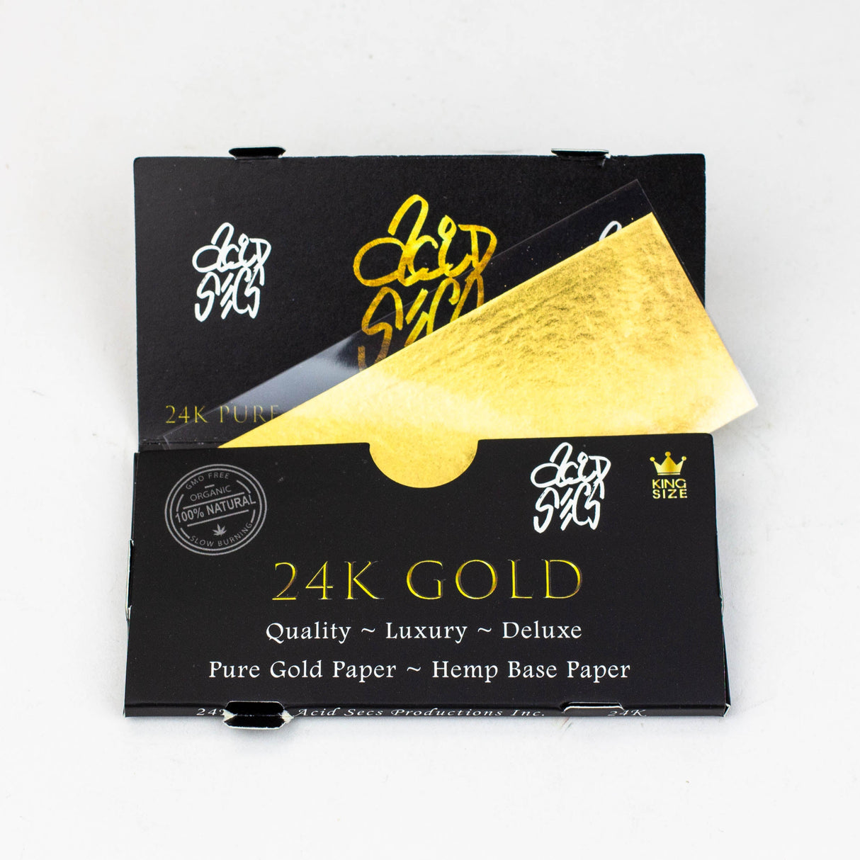 Acid Secs 24K Gold King size Rolling Paper