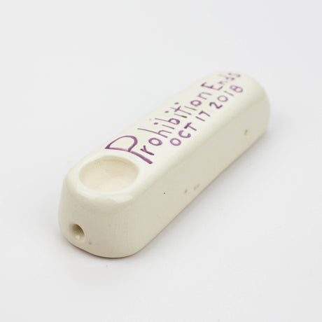 Handmade Ceramic Smoking Pipe [Prohibition Ends] Ceramic Pipe Black Piranha Designs