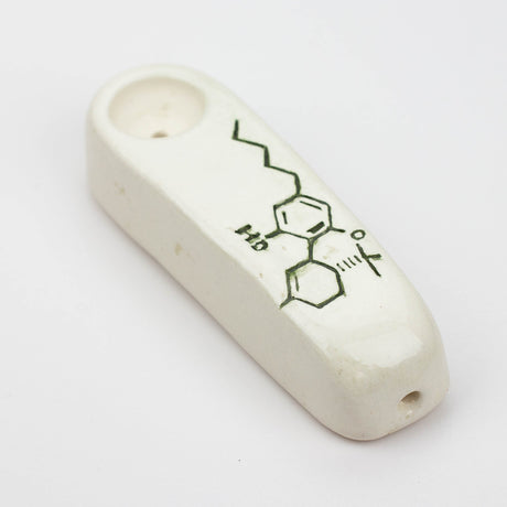 Handmade Ceramic Smoking Pipe [DNA] Ceramic Black Piranha Designs Large (3")