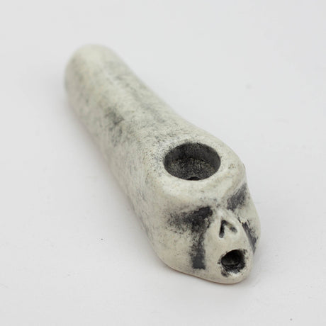 Handmade Ceramic Smoking Pipe [COLLECTIONS] Ceramic Pipe Black Piranha Designs Skull