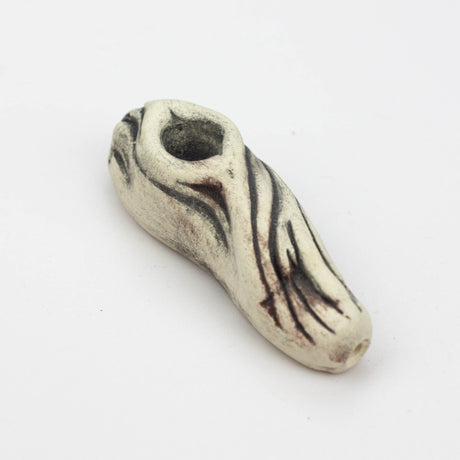 Handmade Ceramic Smoking Pipe [COLLECTIONS] Ceramic Pipe Black Piranha Designs Wood
