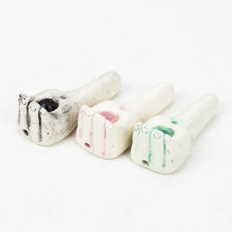 Handmade Ceramic Smoking Pipe [HAND] Ceramic Pipe Black Piranha Designs