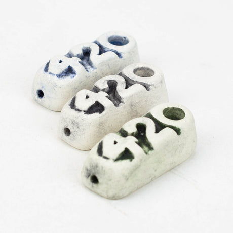 Handmade Ceramic Smoking Pipe [420] Ceramic Pipe Black Piranha Designs