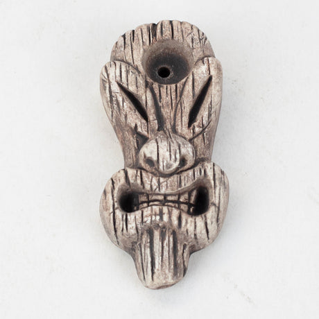 Handmade Ceramic Smoking Pipe [TIKI] Ceramic Pipe Black Piranha Designs