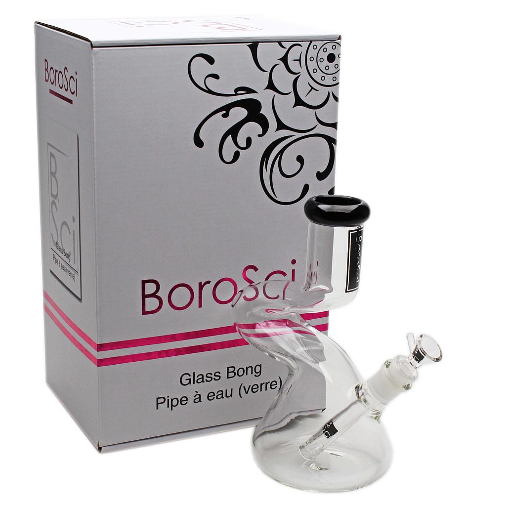 BoroSci | 9" Loop Beaker Glass Bong (Black) Glass Bong Maq Distributors