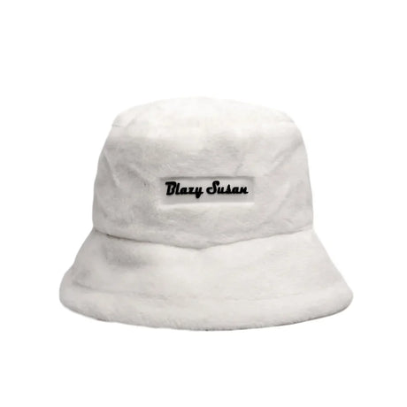 Blazy Susan | Fuzzy Bucket Hat Hat & Toque Smoking Cat Distribution White
