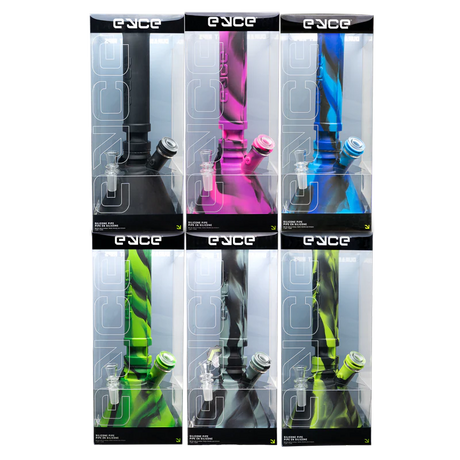 Eyce | 12" Beaker Display – Box of 6 (Assorted) Resin · Silicone · Plastic Bong Synergy Innovation