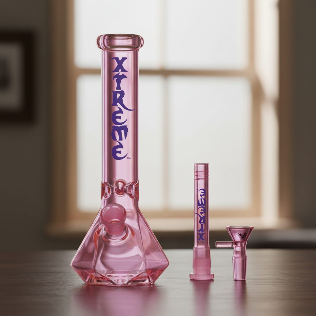 Xtreme | 10″ Square Base Thick Beaker Bong [XTR-MY007] – Box of 12 Glass Bong Canadian Distributor