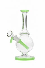 NG | 7" Fixed Colour Stem Bubbler [N8049] Glass Bong High-End Brands Glass M.GREEN