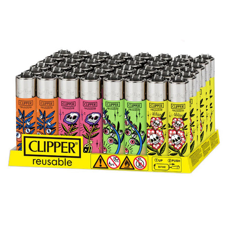 CLIPPER | Classic Large Lighters Strange Flowers 2 - (48 Lighters) Lighter ONE