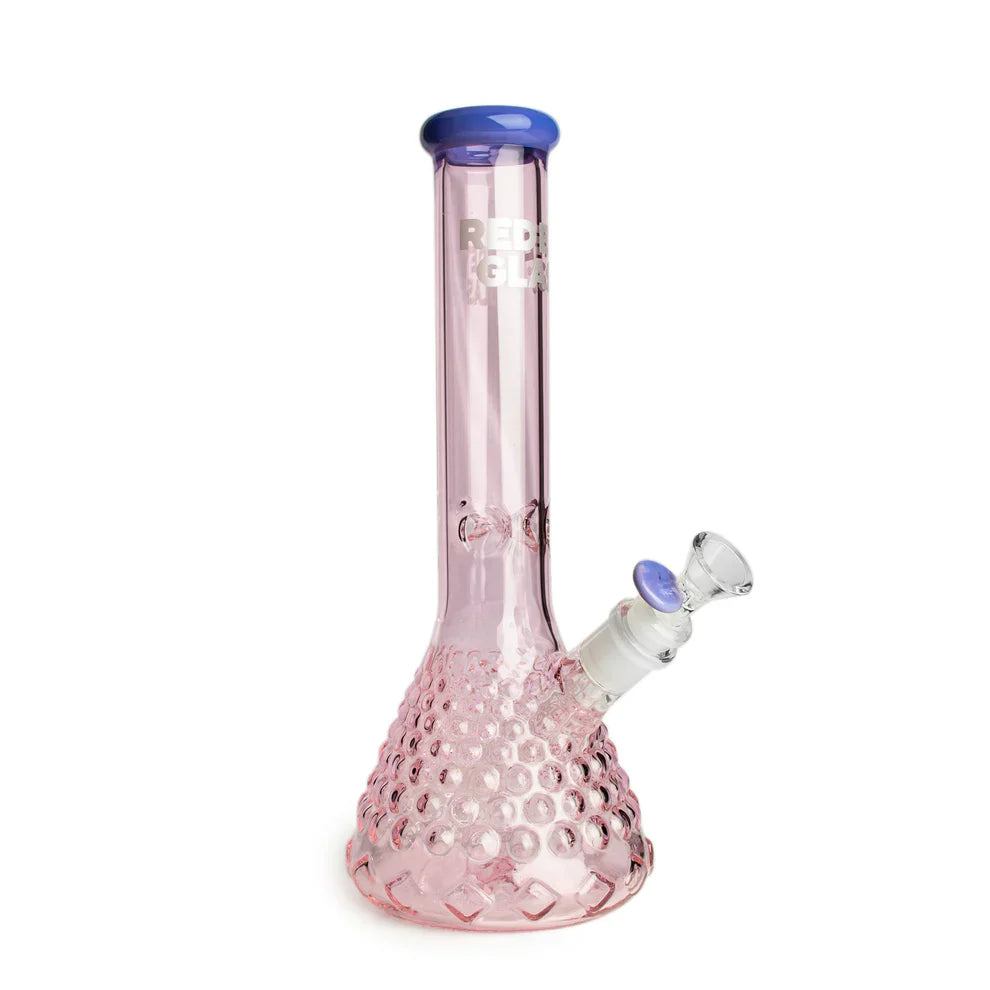 Red Eye Glass® | 12" Hermes Beaker Base Water Pipe – Two-Toned Borosilicate Glass [REG077Pi] Glass Bong Smoking Cat Distribution